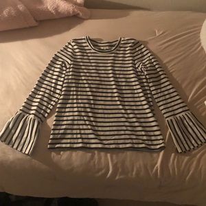 Madewell Striped Bell Sleeve Top